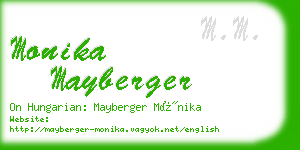 monika mayberger business card